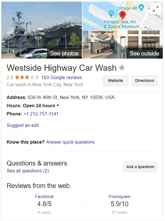 Google Map marketing works great when it provides more than a location.