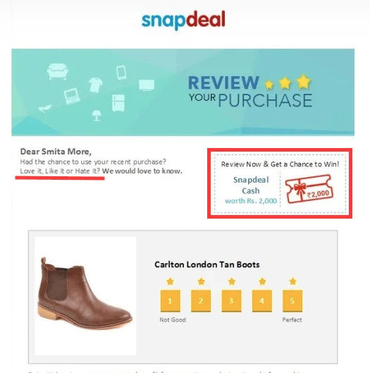 Snapdeal Product Purchase Review