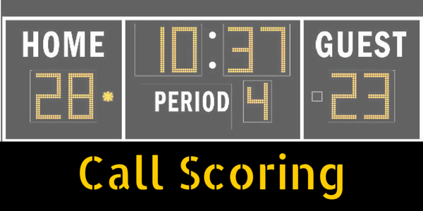 call scoring result on the table