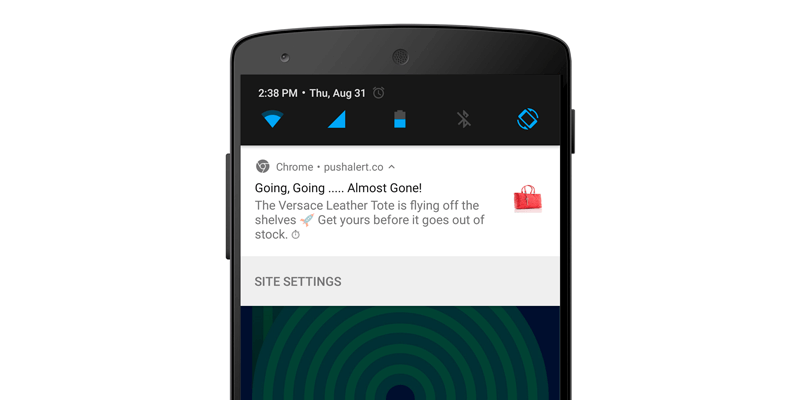 push notification from e-commerce app