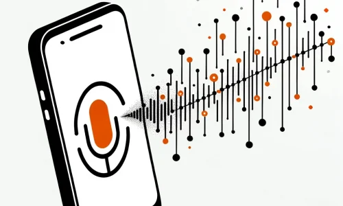 phone with a stylized sound wave representing marketing communication