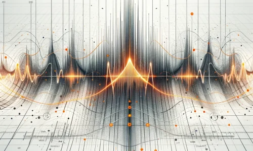 scientific-looking sound wave with data points