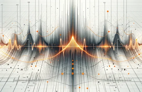scientific-looking sound wave with data points
