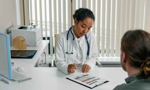 doctor talking to a patient