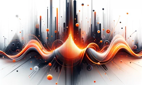 A dynamic and visually striking sound wave