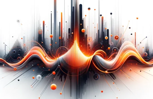 A dynamic and visually striking sound wave