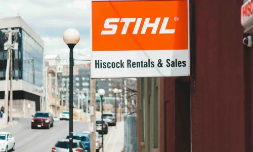 Stihl sign on the street