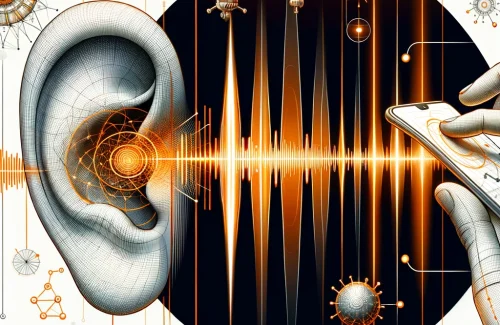 concept of sound transmission from a phone to a person's ear - call tracking marketing strategy
