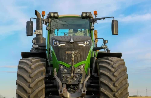 A Tractor Parked in the Field