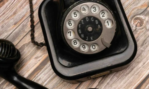 Old Telephone Showing Phone Numbers
