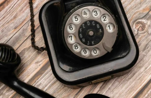 Old Telephone Showing Phone Numbers