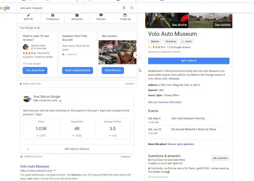 Google Map Volo Auto Museum
